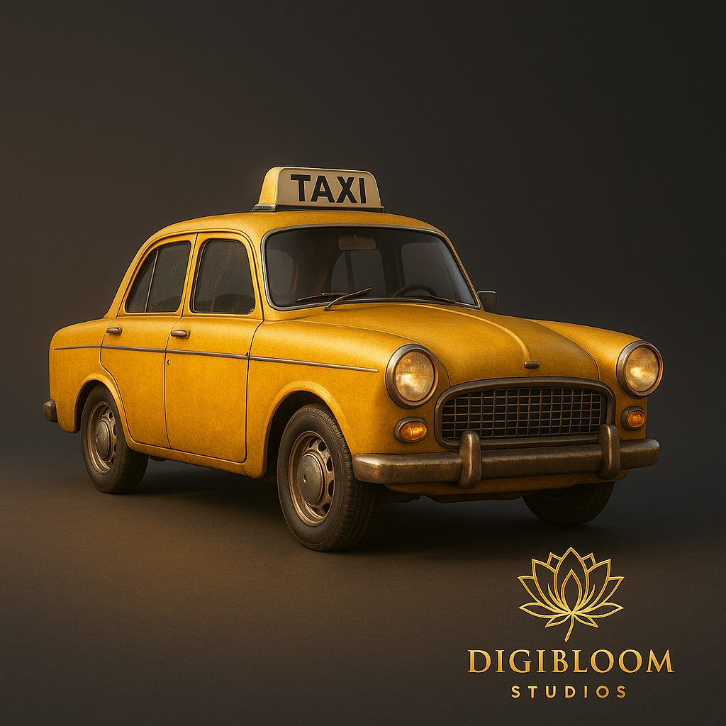 Yellow taxi render